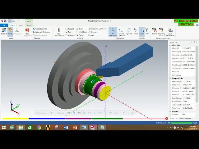 Lathe operations by using mastercam 2020.|| LATHE OPERATIONS IN MASTERCAM 2019.