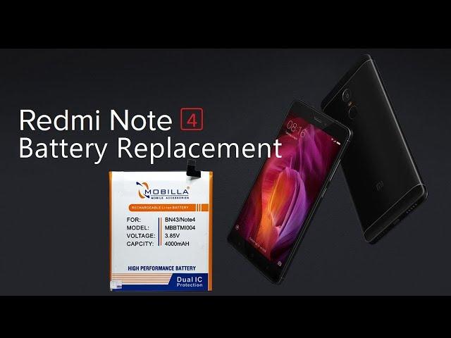 Xiaomi Redmi Note 4 Battery Replacement || How to remove and replace battery at home