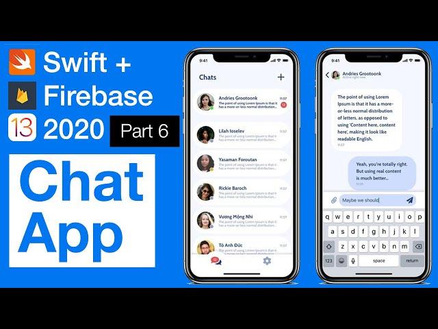 Swift: Firebase Chat App Part 6 - Facebook Login & Log Out (Real-time) - Xcode 11 - 2020