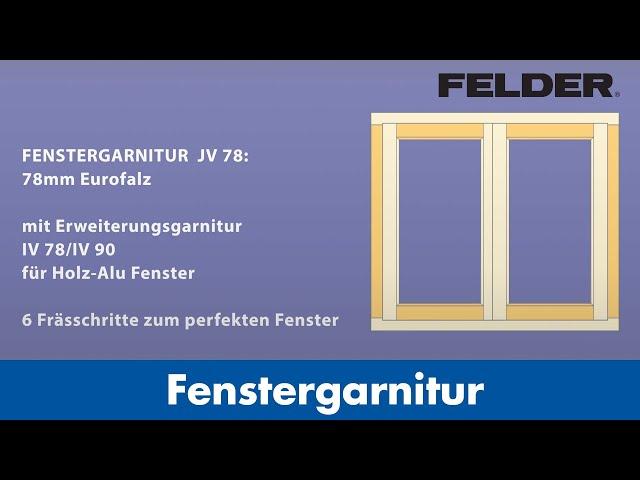 Fenstergarnitur produziert mit Fräsmaschinen von Felder® | Felder Group