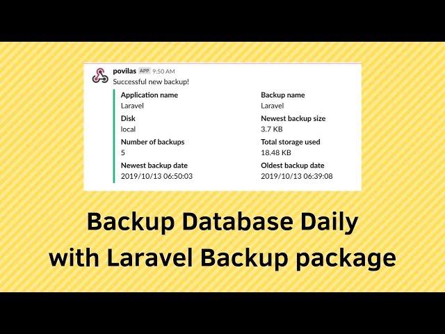 Backup Database Daily with Laravel Backup package