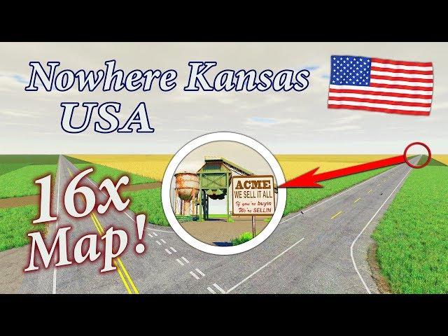 NOWHERE KANSAS USA 16X Map. Map Tour - Test - Farming Simulator 19 PC