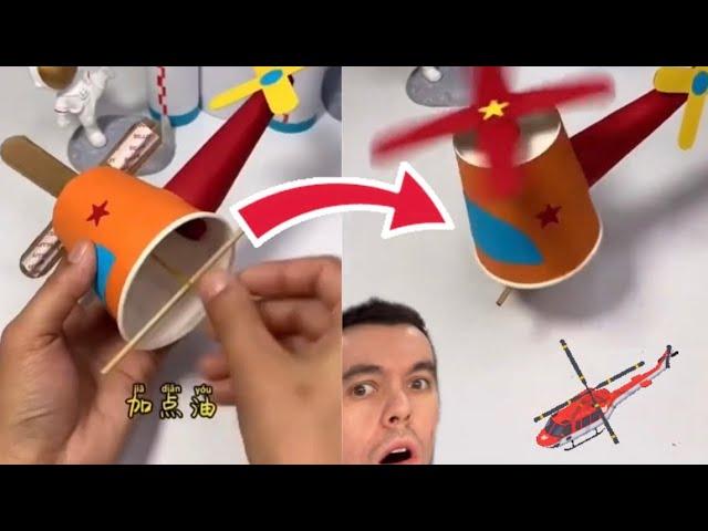 How To Make A Paper Cup HELICOPTER From Home - Step By Step Tutorial..