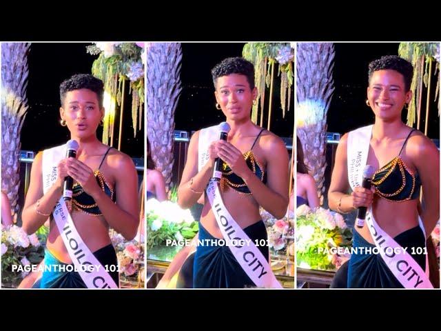 Miss Iloilo Alexie Brooks • Miss Arete Tagaytay Q and A  segment