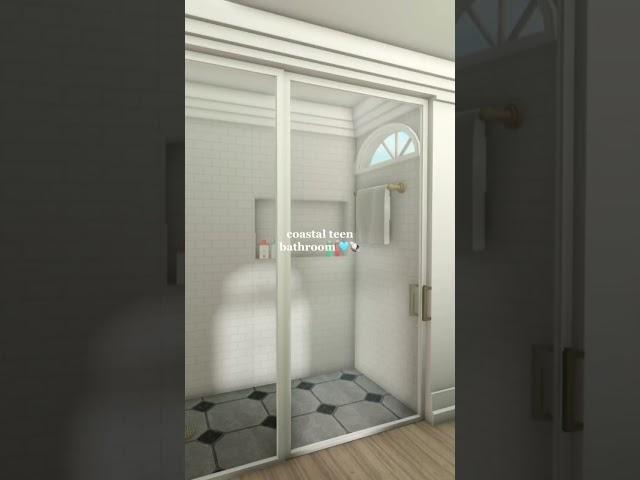 coastal teen bathroom  #bloxburgbuilder #aesthetic #bloxburg #realistic #coastal  #fyp