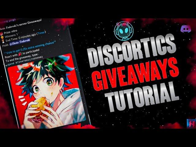 Discortics bot discord | discord Giveaway bot | discord bot setup