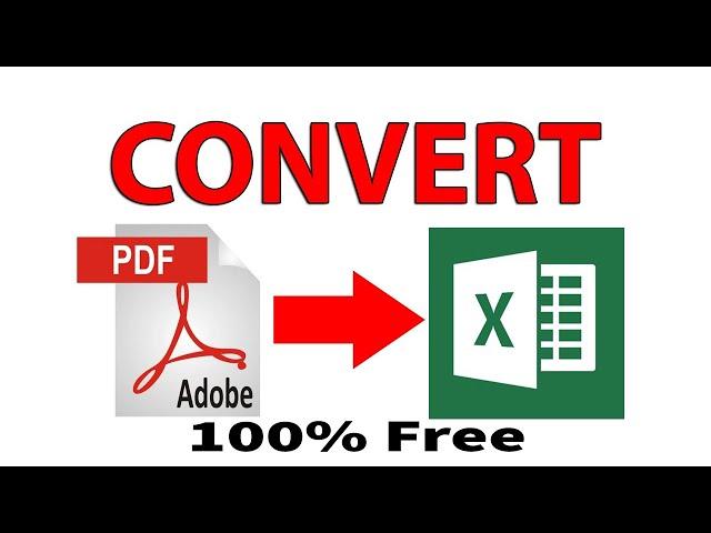 PDF TO EXCEL - How To Convert PDF TO EXCEL For Free