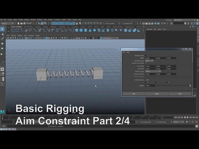 Maya Basic Rigging Aim Constraint Part 2/4