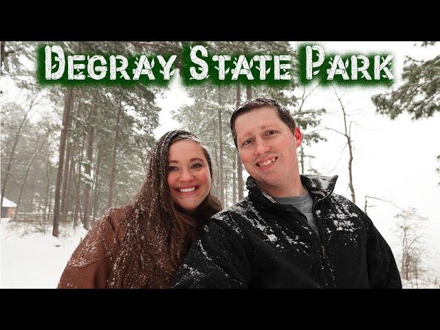 Camping in Snow at Degray Lake Resort State Park - vlog 20