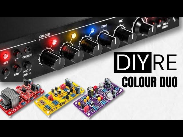 DIYRE COLOUR DUO Dual Microphone Preamp & Stereo Buss Processor (CTX, 15IPS, FA38)