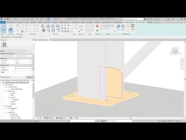 2 - Revit 2019 – Create Custom Steel Connections (example 1)