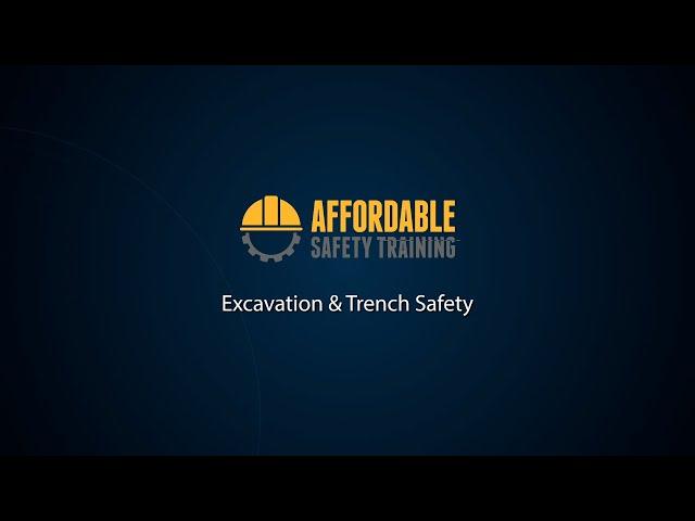 Excavation and Trench Safety Training