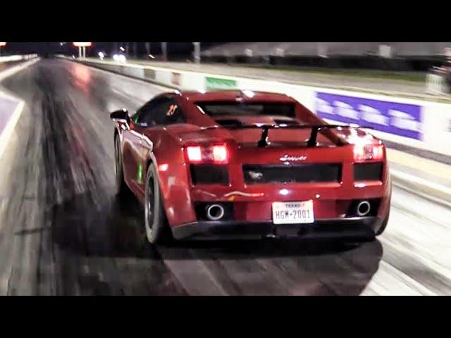 Twin Turbo Lamborghini - Drag Racing