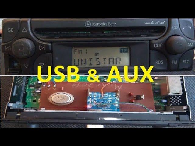 Как сделать AUX и USB в магнитоле Mercedes-Benz audio 10cd переделка