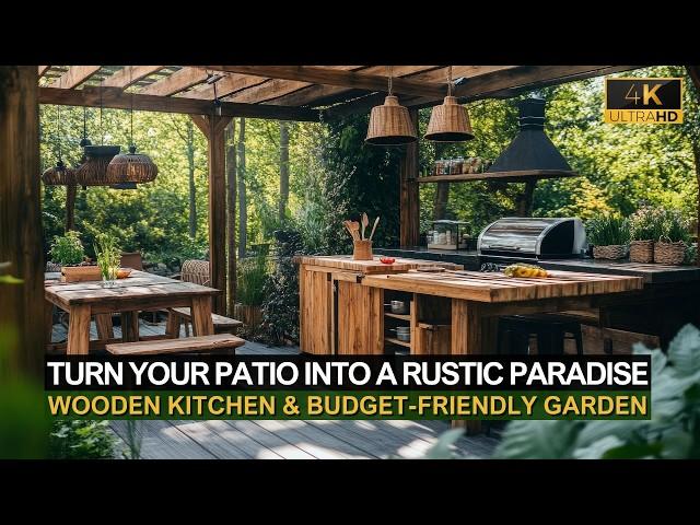 Turn Your Patio Into a Rustic Paradise: Stunning Wooden Kitchen & Budget-Friendly Garden Hacks