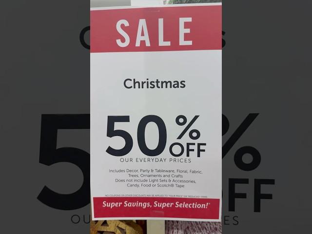 Christmas  SALE ON NOW at HOBBY LOBBY! 50% off this weekend!!!