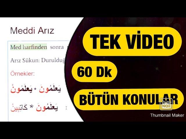 TEK VİDEODA TECVİT DERSLERİ (TÜM KONULAR)