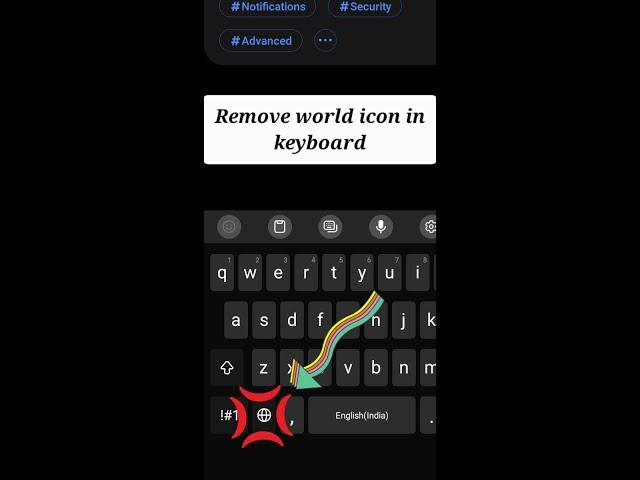 Get rid of language or world icon on Samsung Keyboard