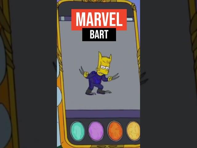 Marvel in The Simpsons (Bart Simpson) #shorts