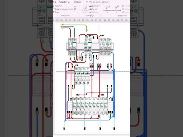 Визуальная схема сборки электрощита.