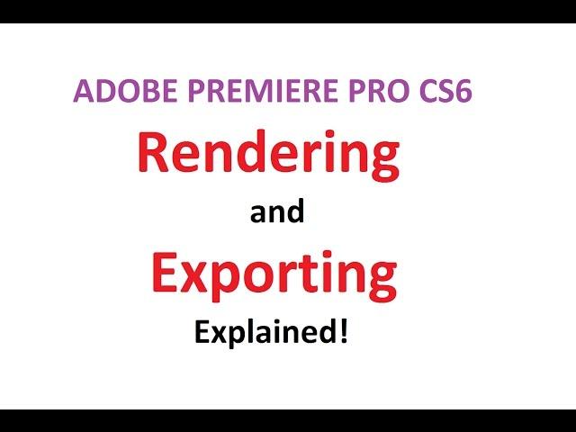 How to Render and export Videos in Adobe Premiere Pro. Know how.