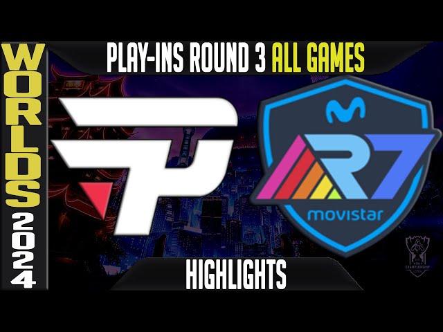 PNG vs R7 Highlights ALL GAMES | Worlds 2024 Play Ins Round 3 | Pain Gaming vs Rainbow7