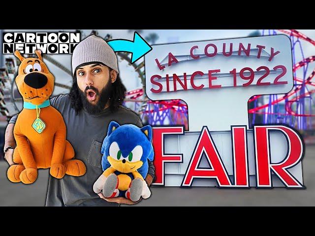 Going THE LA COUNTY FAIR TO HUNT AND WIN CARTOON NETWORK PRIZE PLUSHIES!! *RIDES, FOOD AND MORE*