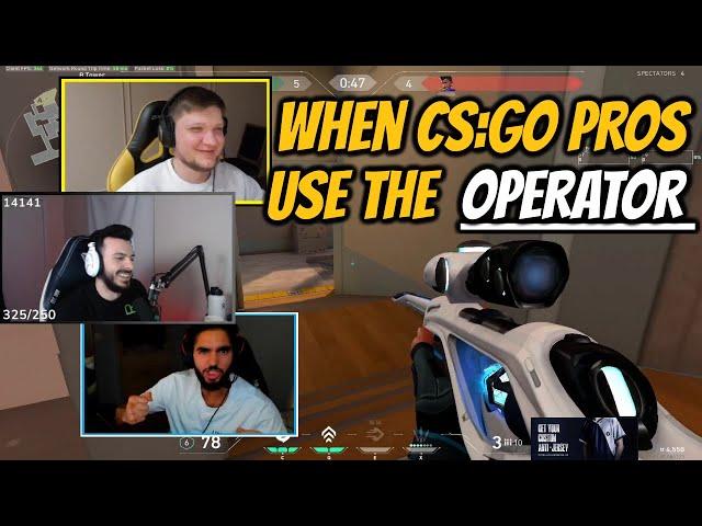 When CS:GO Pros Use The OPERATOR IN VALORANT | ft. s1mple, GeT_RiGhT, kennyS, tarik