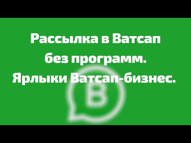 Рассылка в Ватсапе сразу всей группе🟢 / Ватсап бизнес функции