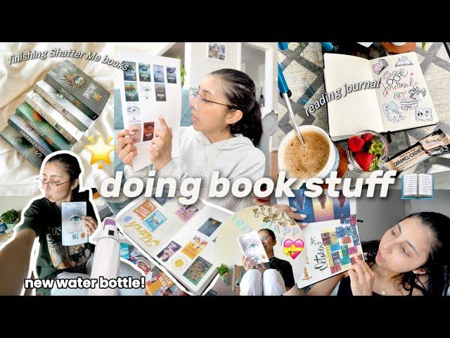 doing book stuff  reading journal, shatter me reading vlog & book reviews  new smart water bottle