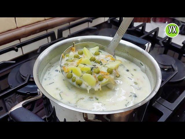 Milk pea soup with a new twist