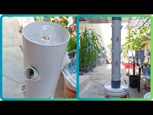 How to Build Vertical hydroponic Grow Tower using PVC 4" || hydroponic system || Aeroponic system