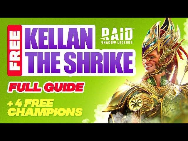 ️Free Kellan the Shrike Raid Shadow Legends: How to Get, Build and Play? Best Team and Masteries️