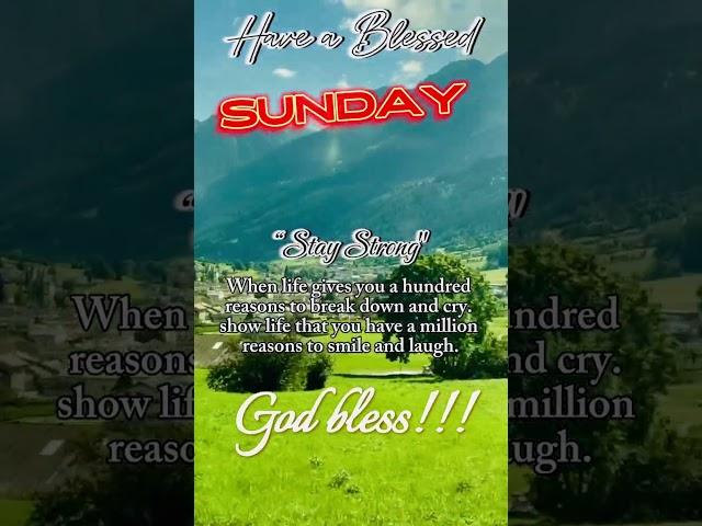 HAVE A BLESSED SUNDAY, EVERYONE!!!