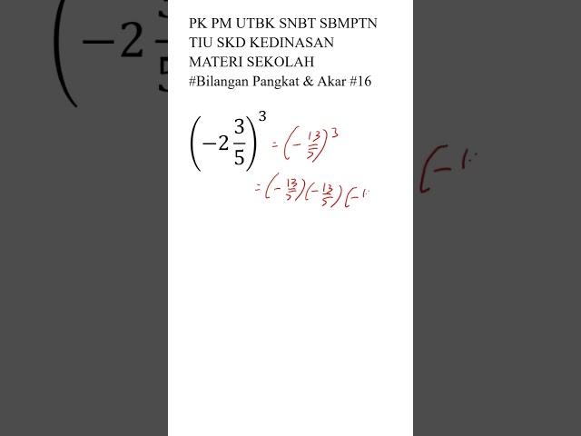 Bilangan Pangkat & Akar #16 UTBK PK PM PPU TIU SKD KEDINASAN SNBT SBMPTN