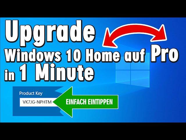 Windows 10 Home Upgrade auf Pro in 1 Minute - VK7JG-Trick