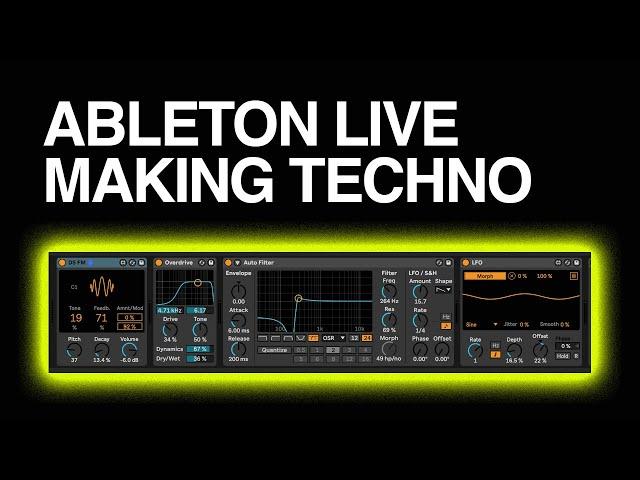 How to Make Techno with Ableton Live 11 only devices - Raw Session (no talking)