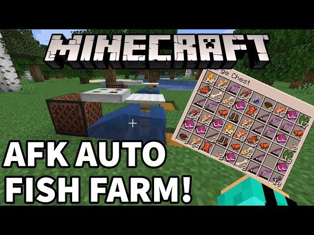 Minecraft AFK Auto Fishing Farm Tutorial! [Java Edition 1.15]