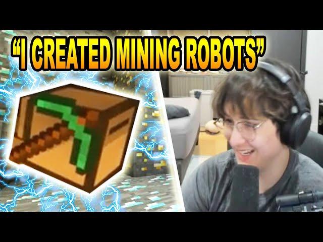 Michael Reeves CREATED ROBOT MINING TURTLES In Minecraft!