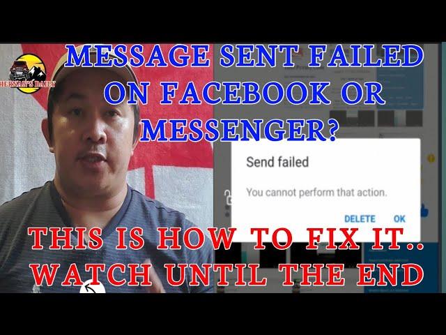 HOW TO FIX MESSENGER ISSUES MESSAGE SENT FAILED