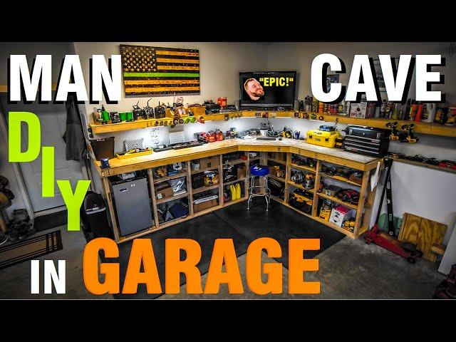 HOW TO BUILD A WORKBENCH FOR GARAGE / DIY Garage Workbench and Shelves