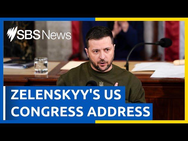 IN FULL: Ukraine President Volodymyr Zelenskyy delivers hopeful speech to US Congress | SBS News