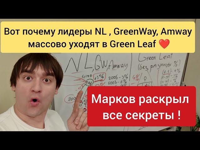  Вот почему лидеры NL,GreenWay , Amway и др массово уходят в бизнес Green Leaf #инвесторы_greenleaf