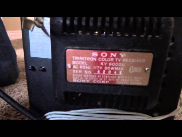 SONY Color TRINITRON Tv Kv-9000u Portable