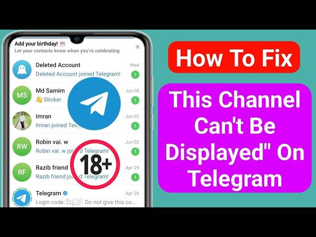 How To Fix This Channel Can't Be Displayed on Telegram New Process (2024)