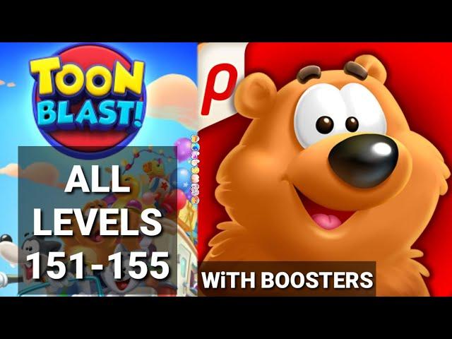 Toon Blast Level 151 152 153 154 155 With Boosters