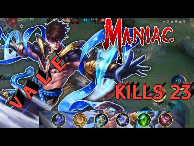 VALE KILLS 23 GAMEPLAY 2025, MLBB MAGE BUILD META