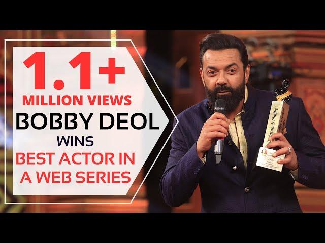 Bobby Deol wins Best Actor in a Web Series Award for "Aashram" | Dadasaheb Phalke Awards 2021 #dpiff