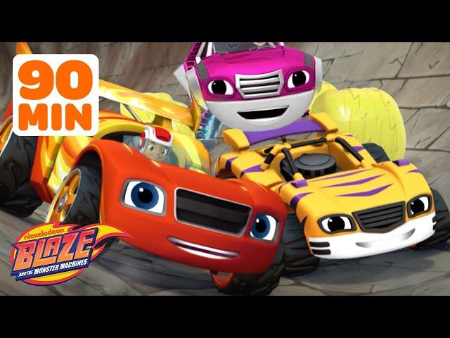 Blaze's Races, Missions, & Transformations! ️ w/ Stripes & Watts | Blaze and the Monster Machines