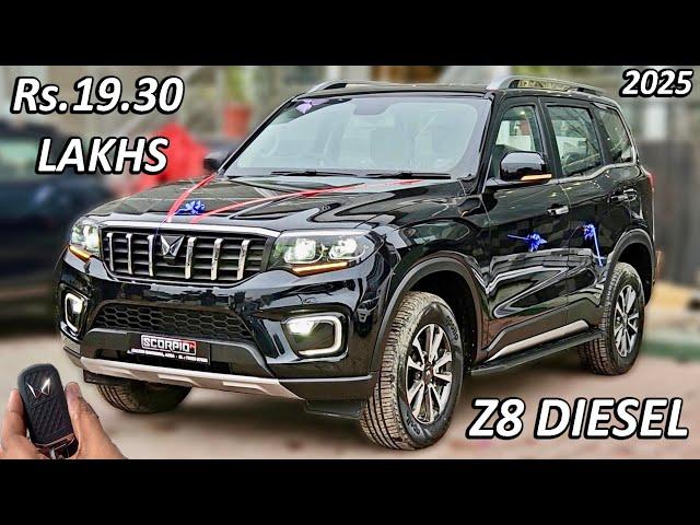 2025 SCORPIO-N Z8 DIESEL MANUAL NAPOLI BLACKRs19.29 LAKH | UPDATED SCORPIO-N Z8 | Rs30,000 DISCOUNT